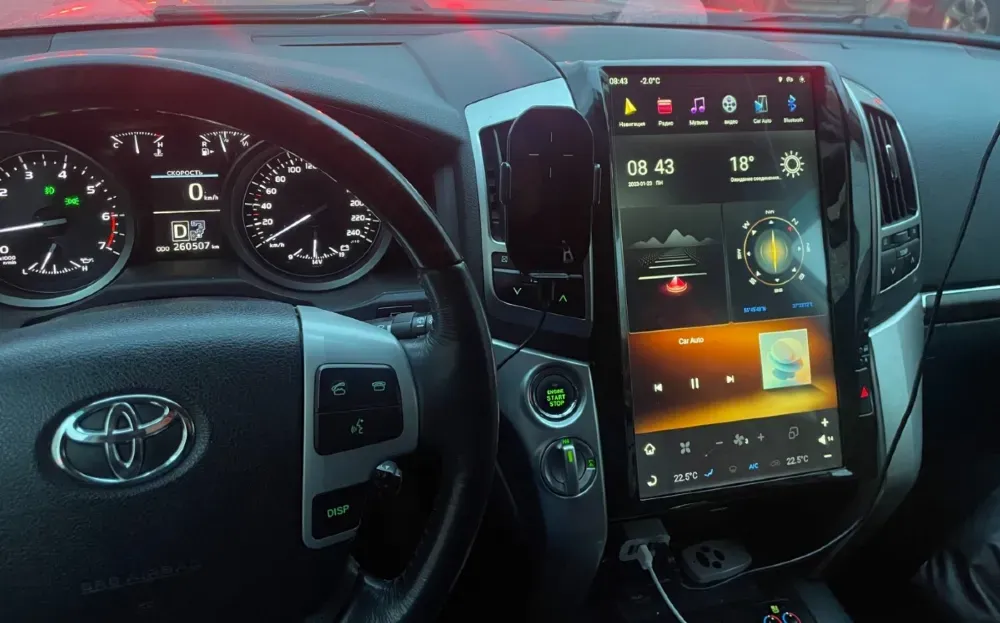 Магнитола Toyota Land Cruiser Tesla style головное устройство Тернополь - изображение 1