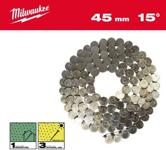 Цвяхи в котушці MILWAUKEE, з круглой головкой, 15 /3.05 x 45мм / RS (1440шт) Одеса