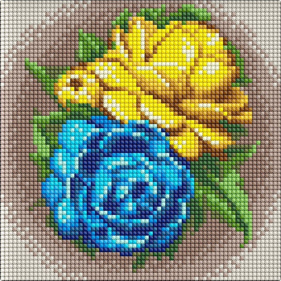 Алмазна мозаїка без підрамника "Кольори вільності " ©Mariia Davydova AMC7683 20х20 см Вінниця - фото 1