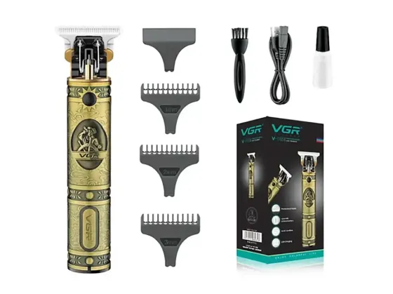 Триммер аккумуляторный VGR V-085 USB, машинка для стрижки волос и бороды, T-лезвие, 3 насадки, 1500 мАч Одесса