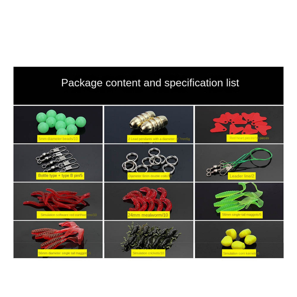 Набор приманок для рыбалки 141 шт RESTEQ — комплект воблеров, снастей и аксессуаров для пресноводной рыбы в органайзере Киев - изображение 6