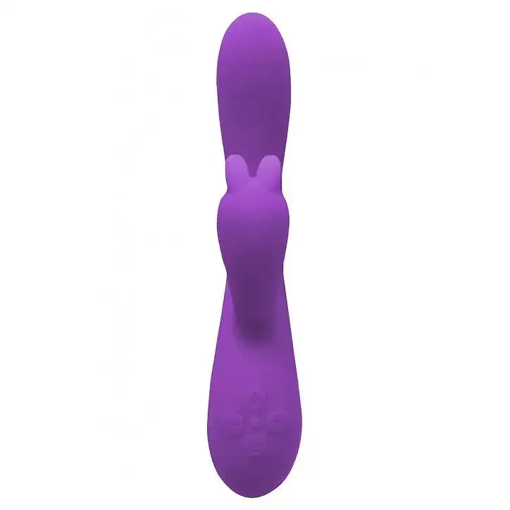 Вібратор-кролик Wooomy Gili-Gili Vibrator with Heat Purple, відросток з вушками, підігрів до 40°С Львів - фото 3