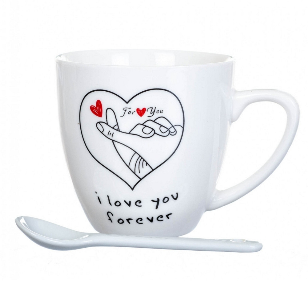 Чашка з ложкою Love  Подарунковий набір Київ - фото 2