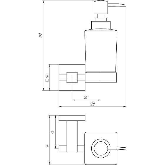 Дозатор жидкого мыла Globus Lux BQ9433 черный матовый SUS304 (000022208) Киев