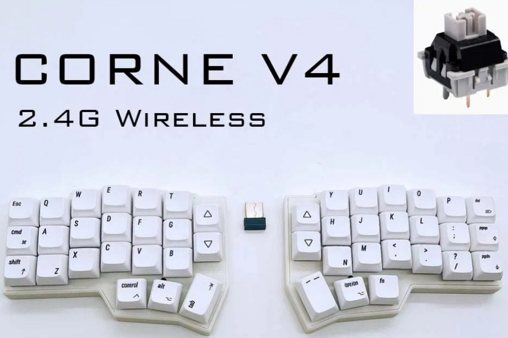 CORNE V4 2.4G 46 Беспроводная сплит механическая ортогональная клавиатура. Харьков - изображение 1