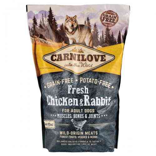 Корм сухой Carnilove Fresh Chicken and Rabbit for Adult dogs для взрослых собак всех пород с курицей и кроликом 1,5 кг Киев
