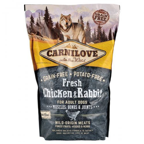 Корм сухой Carnilove Fresh Chicken and Rabbit for Adult dogs для взрослых собак всех пород с курицей и кроликом 1,5 кг Киев - изображение 3