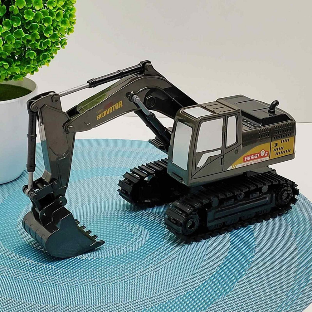 Екскаватор гусеничний на радіокеруванні з підсвічуванням та звуком Чорний (700-C2) Чернігів - фото 5