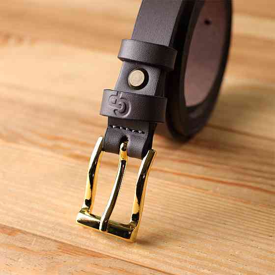 Элегантный узкий кожаный ремень для женщин Красный (GRANDE PELLE) Киев