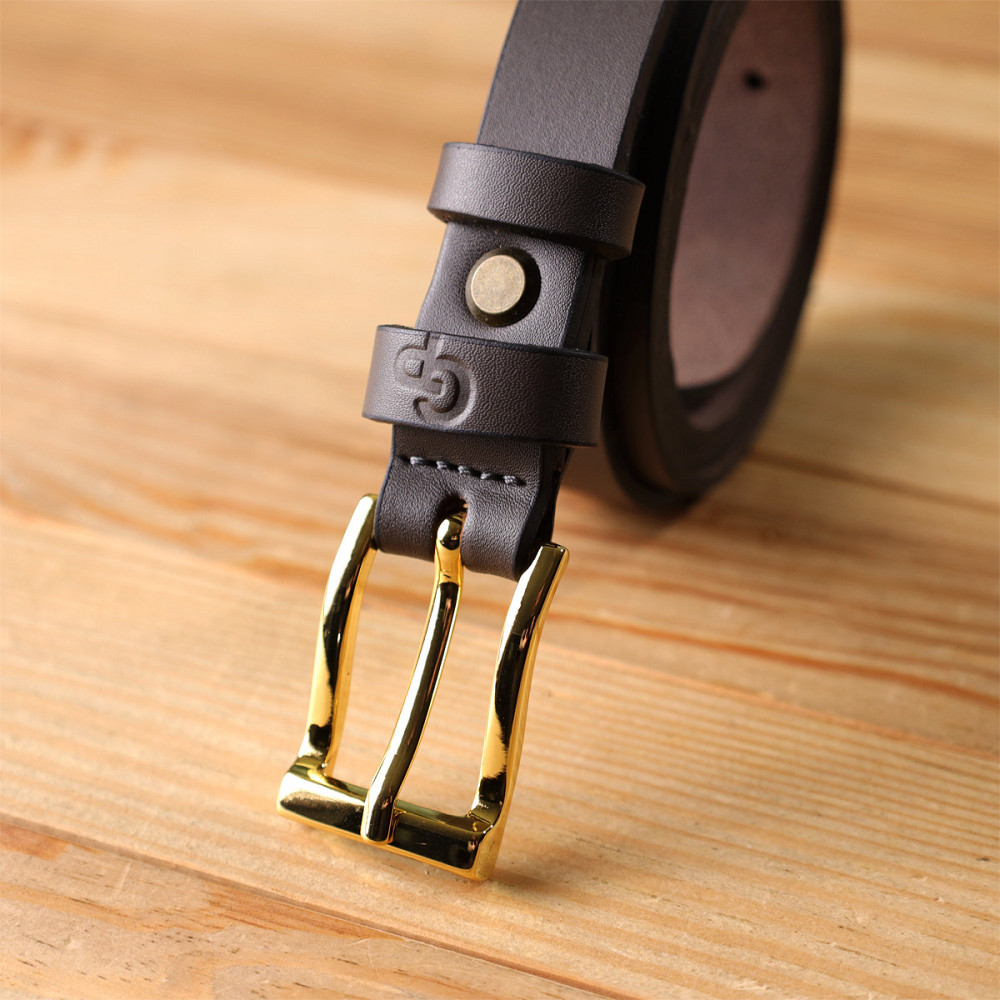 Элегантный узкий кожаный ремень для женщин Красный (GRANDE PELLE) Киев - изображение 3