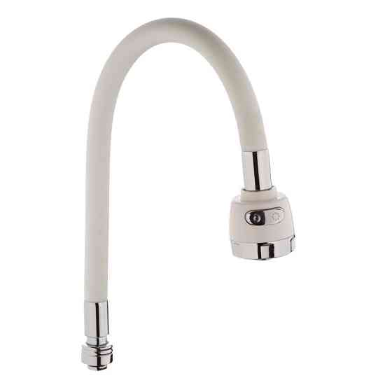 Гусак силиконовый (белый) Zerix SPS-01 с двухфункциональным аэратором для кухни (ZX2623) Черновцы