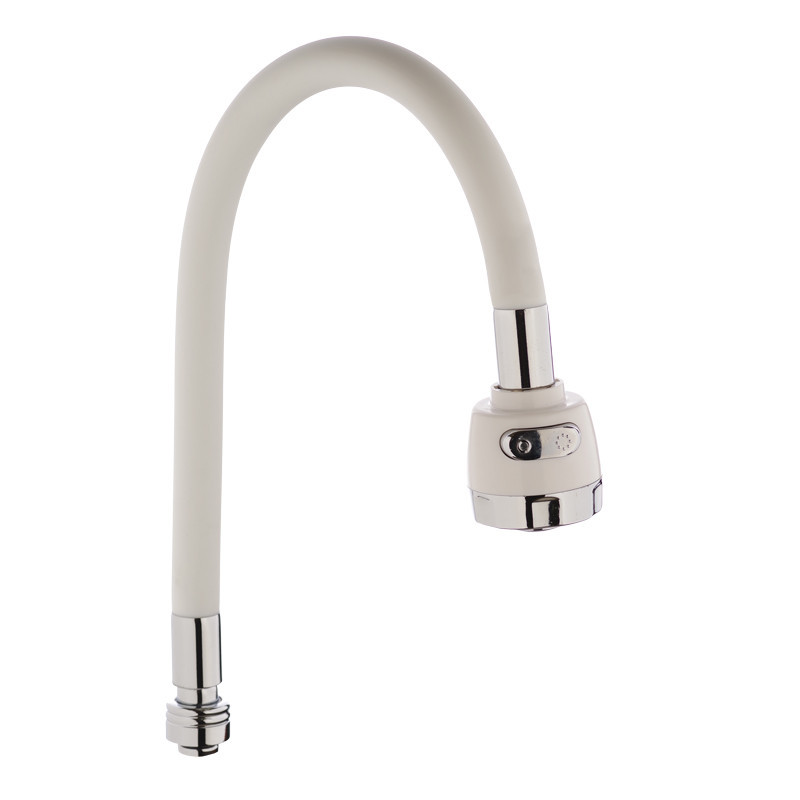 Гусак силиконовый (белый) Zerix SPS-01 с двухфункциональным аэратором для кухни (ZX2623) Черновцы - изображение 2