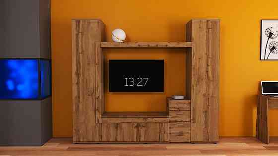 Стенка в гостиную под ТВ Эхо-2, Дуб Аппалачи, 2160х420х1850 Львов