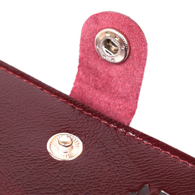 Портмоне Shvigel Кожаное Бордовое (16484) Винница - изображение 7