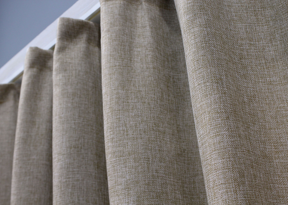 Комплект коротких штор VR-Textil Льон Мішковина № 113ш 130х170 см 2 шт Світло-кавовий (35-0116) Київ - фото 5