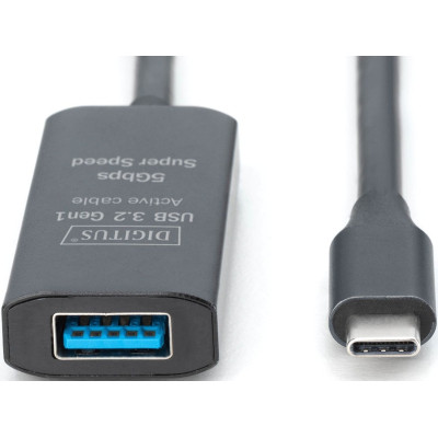 Дата кабель USB-С Male to USB-A Female 10.0m USB3.2 Gen1 Active 5G Digitus (DA-73111) Винница - изображение 2