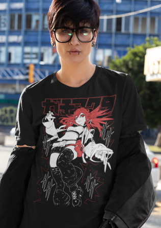 Футболка для мальчика аниме Гакхиакута Томе Джапанесе Танкобон оверсайз (рост от 165 до 180 ) Черний AnimeJ0768m Днепр