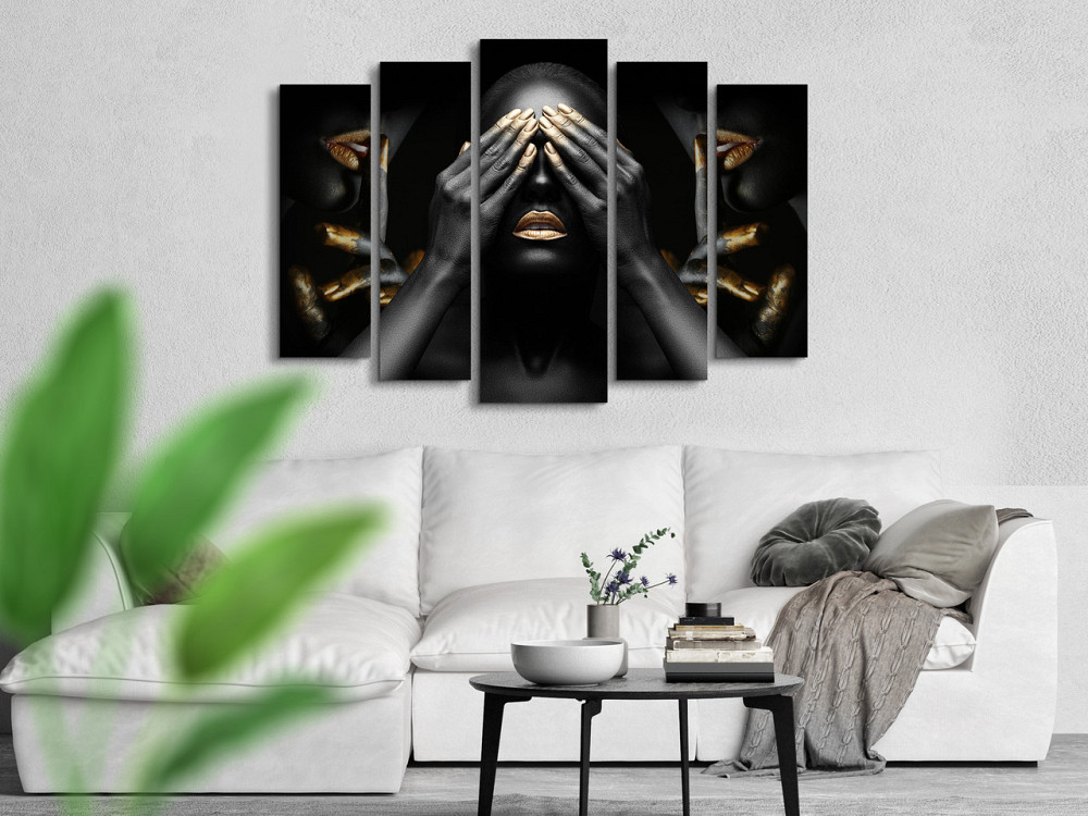 Модульная картина в гостиную / спальню Девушки с золотом Art-283_5 ( 80х118см ) Киев - изображение 3