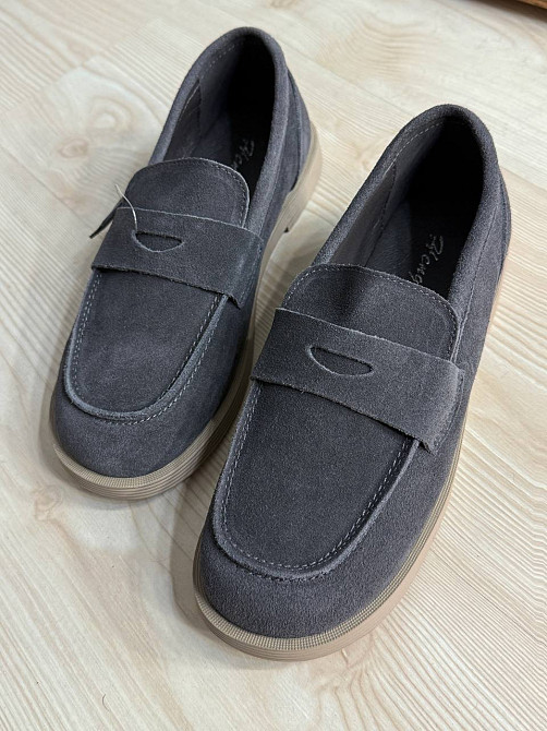 Туфли женские Hengji 588-2 замшевые лоферы серые, 36, 23 см Киев - изображение 19