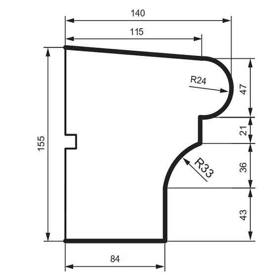 Подоконник фасадный Prestige Decor DC 107 Днепр
