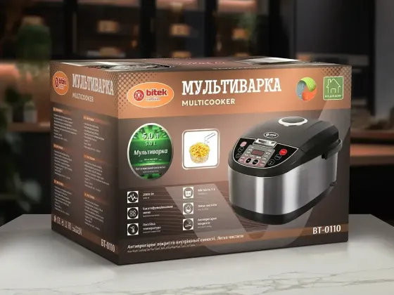 Мультиварка BITEK BT-0110 5 л 2000 Вт с антипригарной чашей, программами приготовления и автоподогревом Одесса