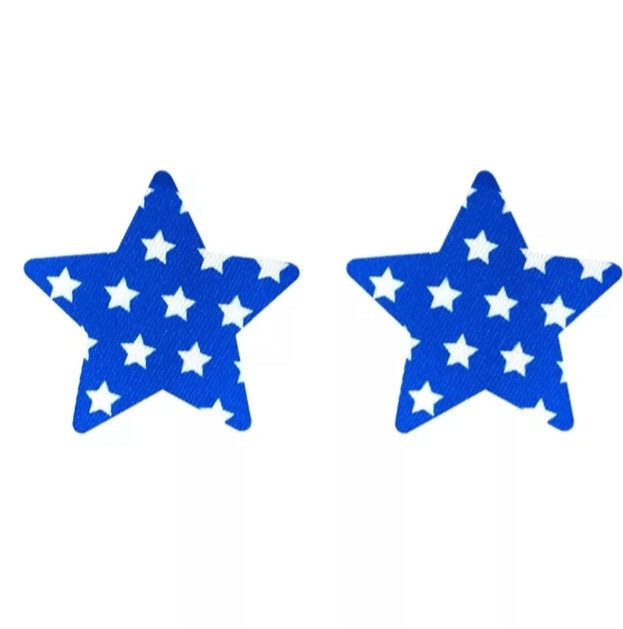 Стікіні для грудей Зірки 8 см синьо-білий Київ - фото 1