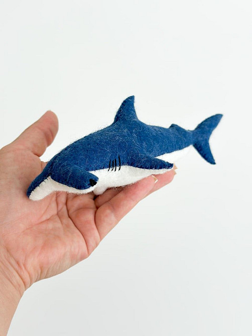 Мягкая фетровая игрушка акула-молот ручной работы – безопасная развивающая игрушка Киев - изображение 3