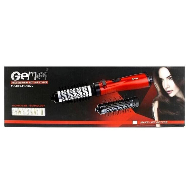 Фен з іонізацією та термозахистом Gemei GM-4829, Фен щітка для об'єму волосся Хороший ZE-36 Одеса - фото 2