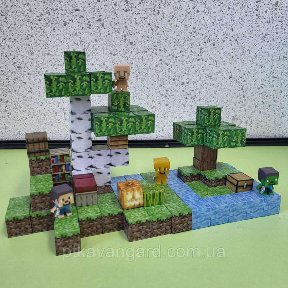 Конструктор магнітний Майнкрафт 111 магнітних блоков Dream World LZCK 069 Хмельницький - фото 1