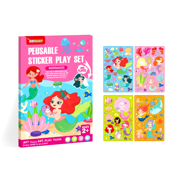 Набір багаторазових наклейок Keybaby із великою сценою для творчості, у кольорі Mermaid Кам'янець-Подільський