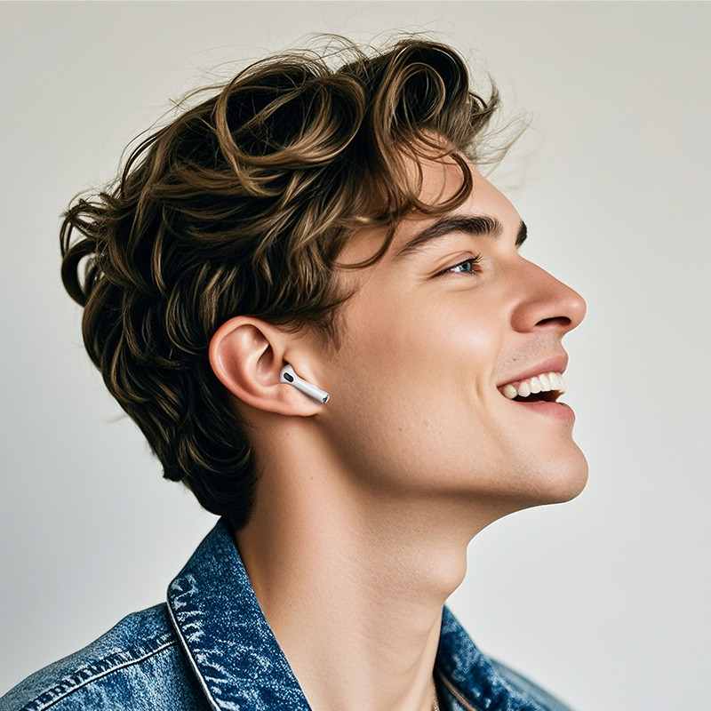 Бездротові навушники HOCO EW82 Sparkle true wireless touch screen BT headset White Київ - фото 3