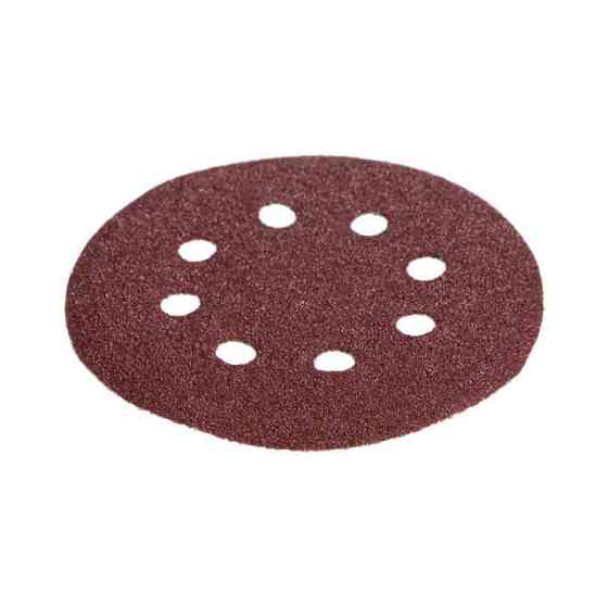 Круг наждаковий на липучці з отворами 125 мм, папір клас С, щільність 140 г/м², К40, 5 од. Львов