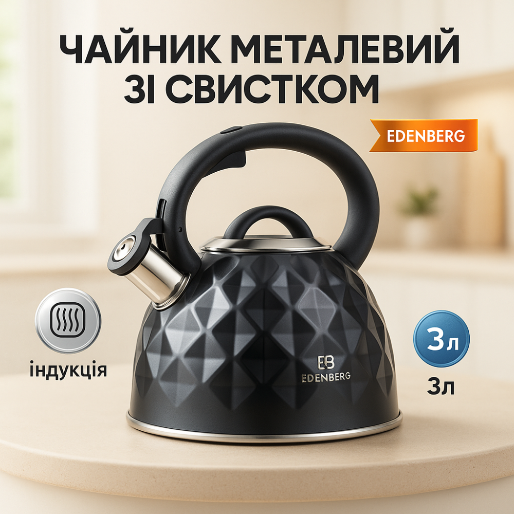 Чайник со свистком с одинарным дном, Чайник для плиты с громким свистком на плиту для кухни OS-85 Львов - изображение 13