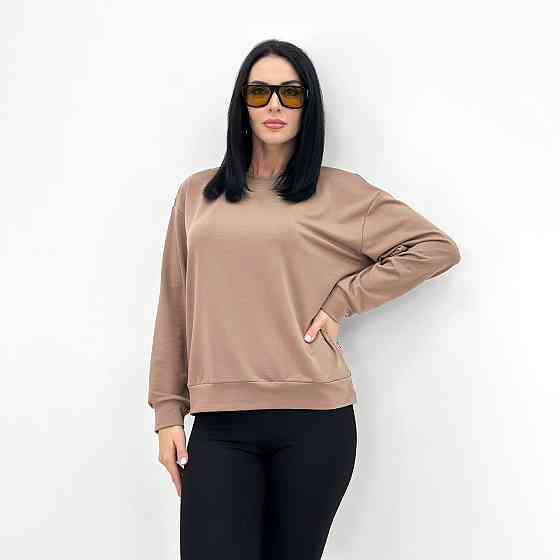 Базовий світшот із двонитки Kaplan батал 50-52, Капучіно Київ