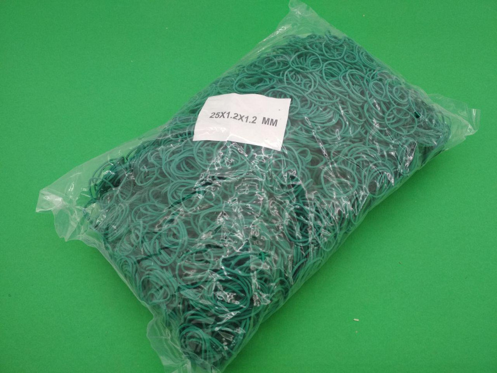 Резинки для денег канцелярские Plast №25 зеленые, банковские фиксирующие резинки для купюр 1.2 мм, 1 кг (1 пачка) Харьков - изображение 7