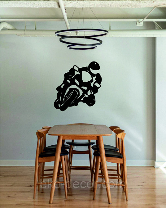 Декоративное настенное Панно «Мотоцыкл» Декор на стену 70*67 см, Черный Киев - изображение 5