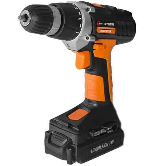 Шуруповерт акумуляторний INTERTOOL WT-0318 18B Li-Ion 1,3Ar з АКБ і ЗП в компл Коломия