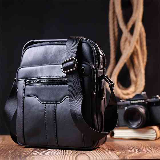 Сумка мужская Vintage 20826 кожаная Черный Киев