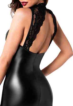 Платье Noir Handmade F343 Powerwetlook and lace mini skirt - S Sex Aura Київ