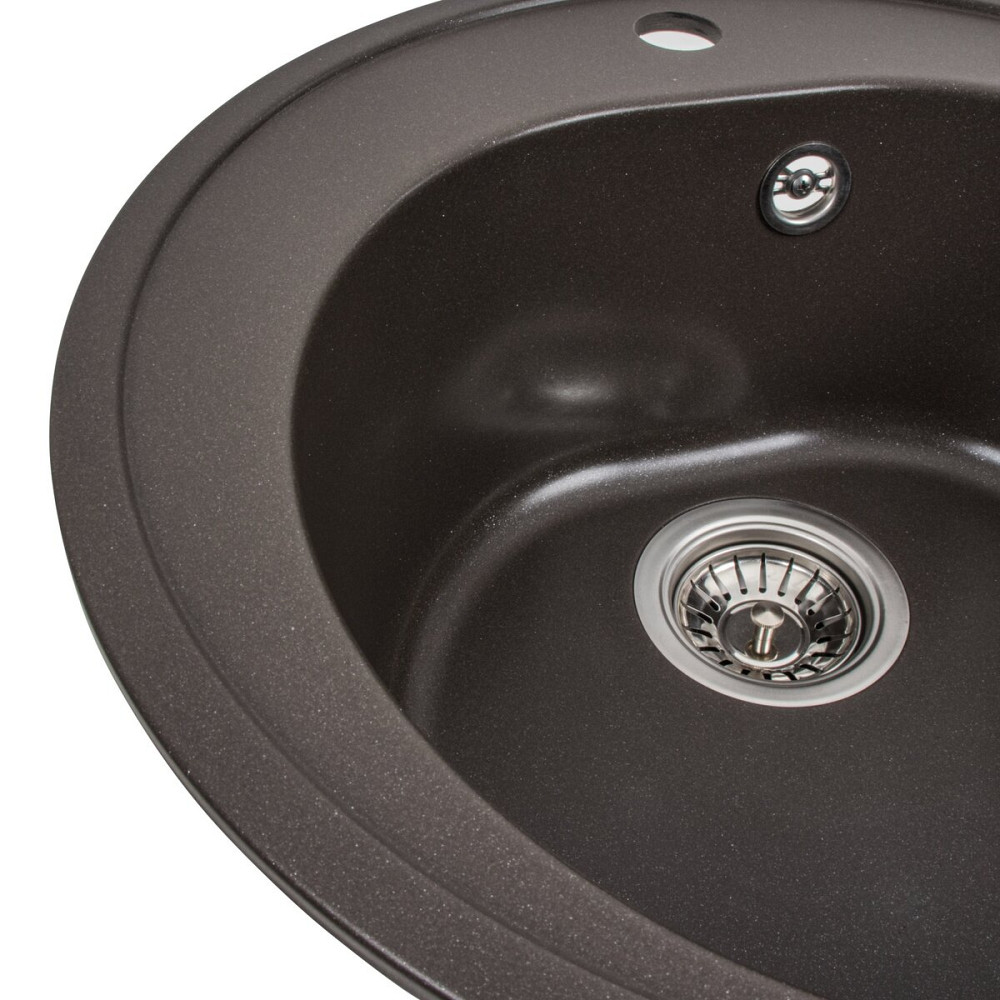 Гранітна мийка для кухні VALESO LUNA 510 матова Темна скеля Коломыя - изображение 4