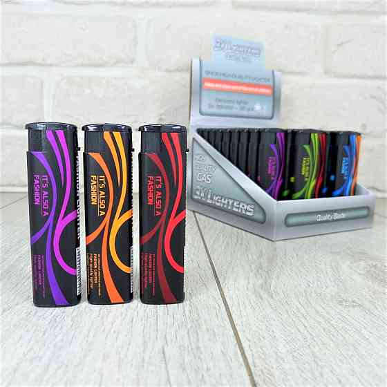 Зажигалка турбо-пламя 3X- Микс цвета уп/50шт Харьков