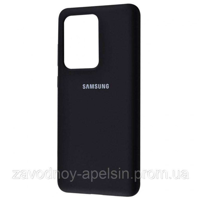 Samsung S20 Ultra G988 Чохол мікрофібра Silicone Cover (чорний) Одеса - фото 1