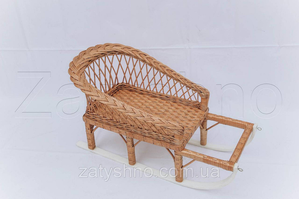 Санки плетеные из лозы удобные | гибкие санки плетеные из лозы | детские санки из лозы Киев - изображение 4