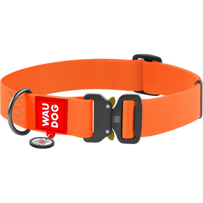 Ошейник для животных WAUDOG Waterproof с QR паспортом XXL Ш 40 мм Д 43-70 см (оранжевый) (28014) Винница - изображение 1