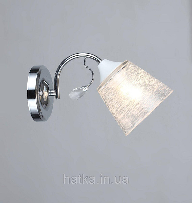 Бра настінне Sirius B C1423/1W CH+WT Київ - фото 1