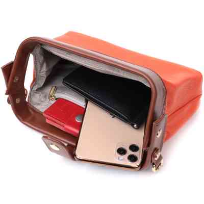 Сумка Vintage Из натуральной кожи Оранжевая (22424) Винница