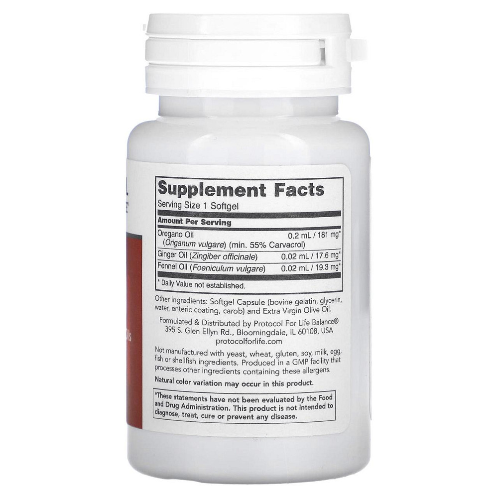 Олія орегана Protocol for Life Balance Oregano Oil 90 гел капс Київ - фото 2