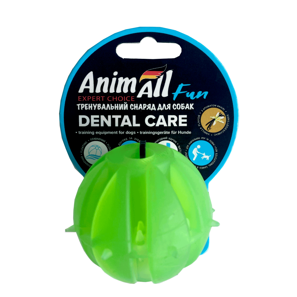 Игрушка AnimAll Fun мяч Вкусняшка для собак, 5 см, зеленый Киев - изображение 1
