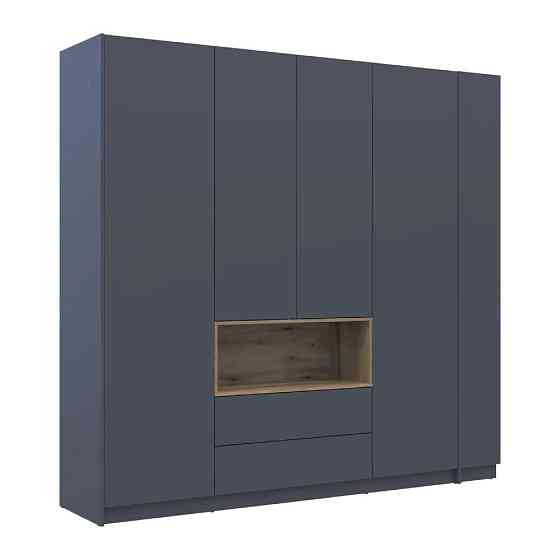 Шкаф для одежды с нишей и этажеркой Doros Дейл Графит/Дуб Эвок 4 ДСП 234х52х220 DRS-011727 (44900339) Днепр