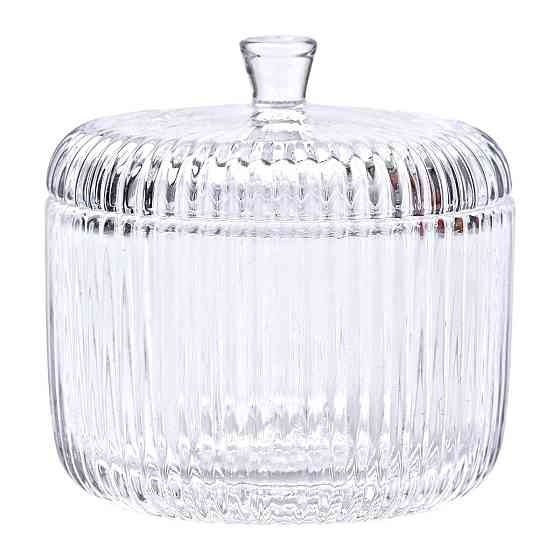 Стеклянная конфетница с крышкой, Ø 9 см Киев